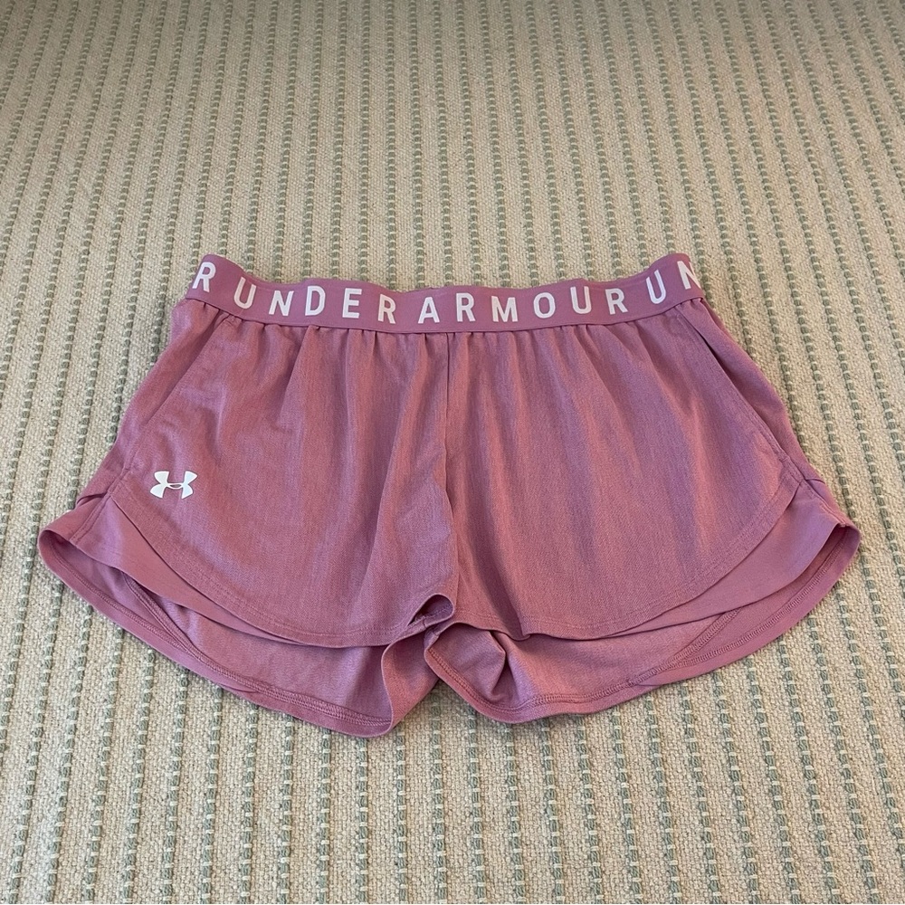 Under Armour Women's Pink Shorts - Loose - Heat Gear - Size: Large